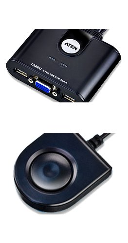 Aten CS-22U 2 Port USB KVM Switch w External Switch Button&US (CS22U-AT-DUP)